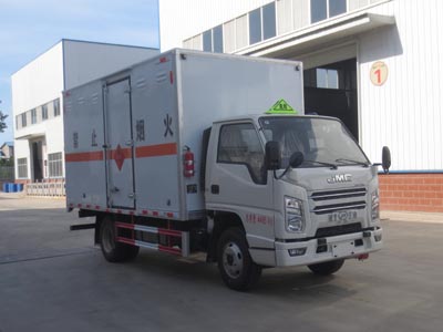 国六江铃顺达4.15米蓝牌易燃液体厢式运输车