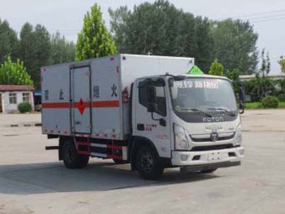 国六福田奥铃黄牌易燃液体厢式运输车